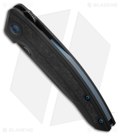 Legion Steel The Asgeir Frame Lock Knife Black Ti + Shred CF (3.5" Black SW)