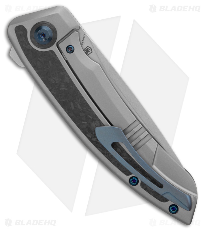 Legion Steel The Asgeir Frame Lock Knife Titanium + Shred CF (3.5" SW)