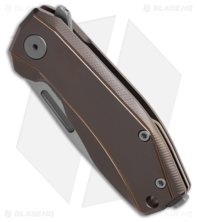 LionSteel Nano Frame Lock Knife Bronze Titanium (2.75" Satin MagnaCut)
