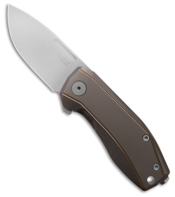 LionSteel Nano Frame Lock Knife Bronze Titanium (2.75" Satin MagnaCut)