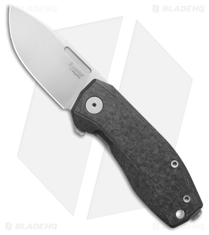 LionSteel Nano Frame Lock Knife Carbon Fiber (2.75" Satin MagnaCut)