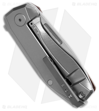 LionSteel Nano Frame Lock Knife Natural Canvas Micarta (2.75" Satin MagnaCut)