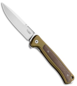 LionSteel Knives Skinny MagnaCut Frame Lock Knife Green Aluminum (3.3" SW)