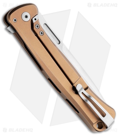 LionSteel Knives Skinny MagnaCut Frame Lock Knife Bronze Titanium (3.3" Satin)