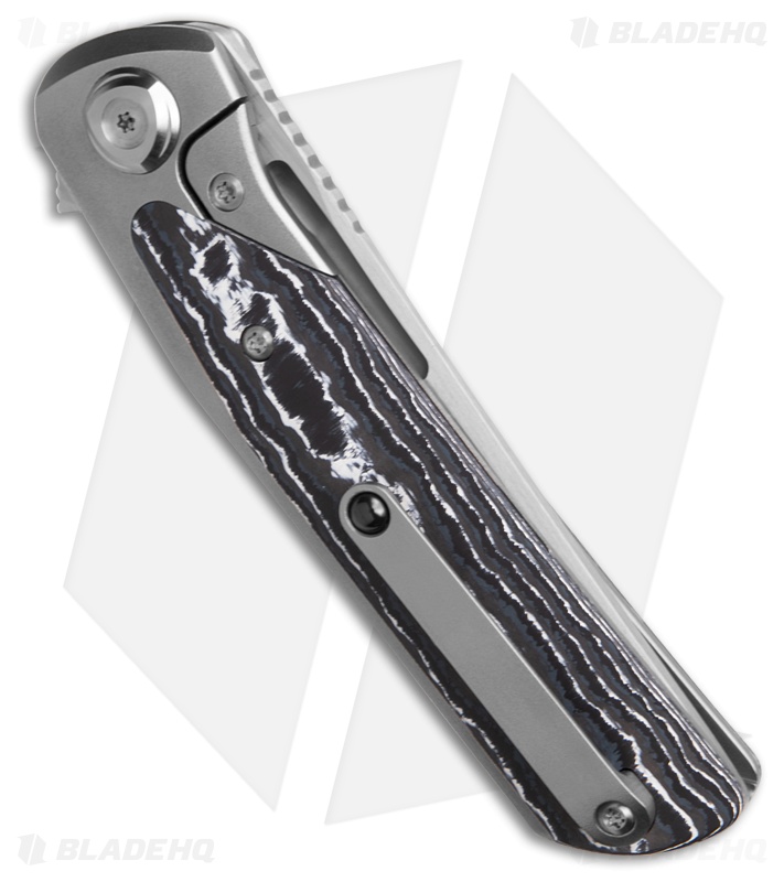 Liong Mah Design Warrior 3 Frame Lock Knife White Storm CF (3.5" Satin)
