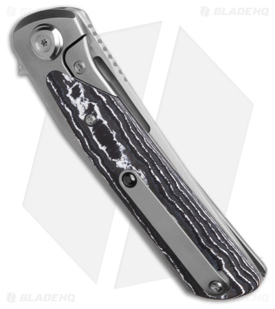 Liong Mah Design Warrior 3 Frame Lock Knife White Storm CF (3.5" Satin)