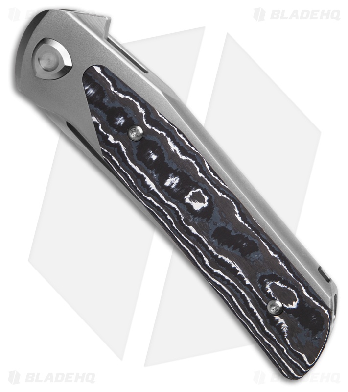 Liong Mah Design Warrior 3 Frame Lock Knife White Storm CF (3.5" Satin)