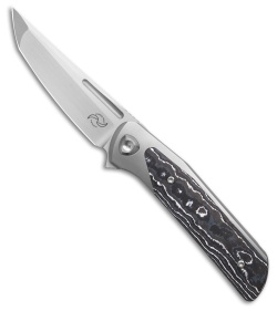 Liong Mah Design Warrior 3 Frame Lock Knife White Storm CF (3.5" Satin)