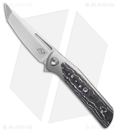 Liong Mah Design Warrior 3 Frame Lock Knife White Storm CF (3.5" Satin)