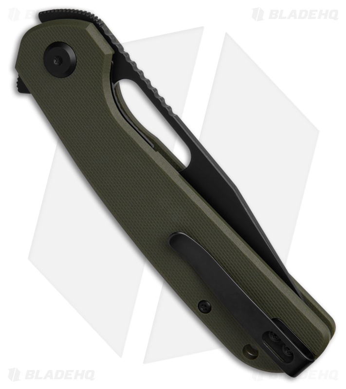 Liong Mah Eutektik Trinity Liner Lock Knife OD Green G-10 (3.6" Black 14C28N)