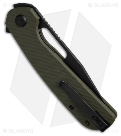 Liong Mah Eutektik Trinity Liner Lock Knife OD Green G-10 (3.6" Black 14C28N)