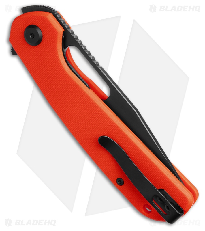 Liong Mah Eutektik Trinity Liner Lock Knife Orange G-10 (3.6" Black 14C28N)
