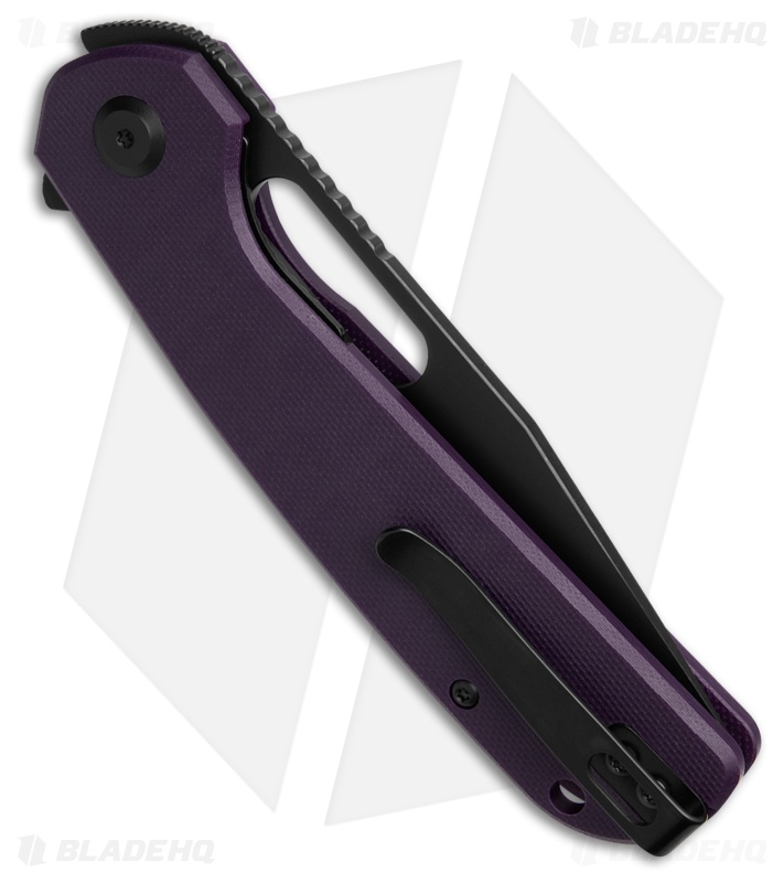 Liong Mah Eutektik Trinity Liner Lock Knife Purple G-10 (3.6" Black 14C28N)