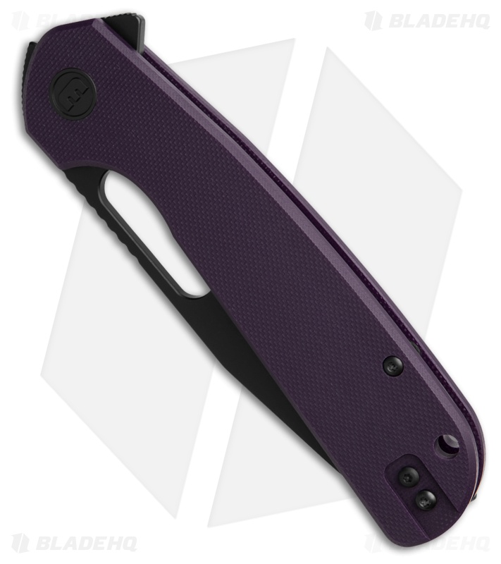 Liong Mah Eutektik Trinity Liner Lock Knife Purple G-10 (3.6" Black 14C28N)