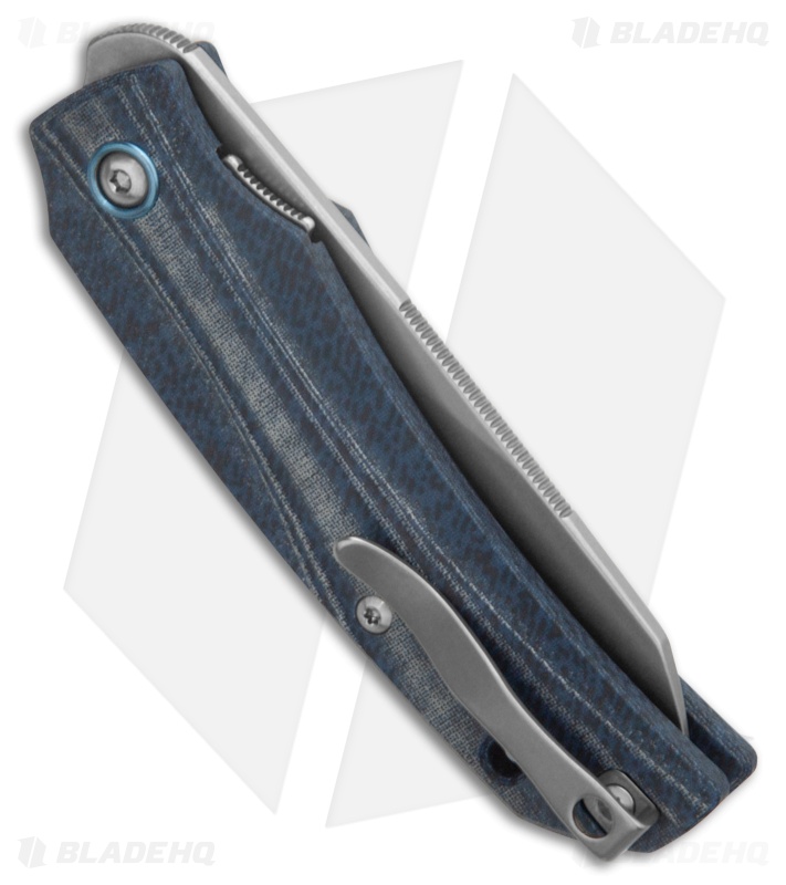 MKM Ice MagnaCut Liner Lock Knife Denim Canvas Micarta (2.6" Stonewash)