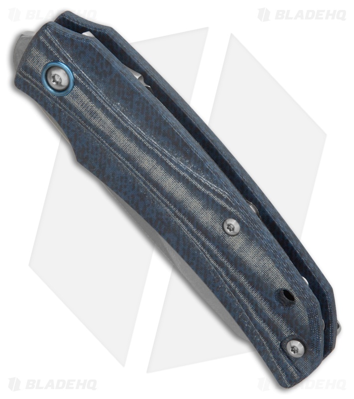 MKM Ice MagnaCut Liner Lock Knife Denim Canvas Micarta (2.6" Stonewash)