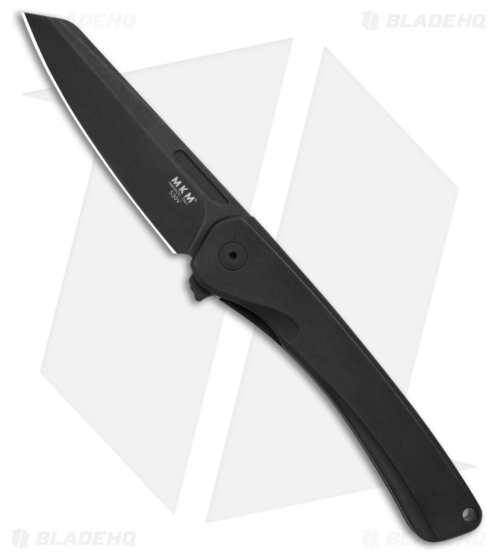 MKM ROAR Black Titanium Frame Lock Knife (3.15" Dark SW)