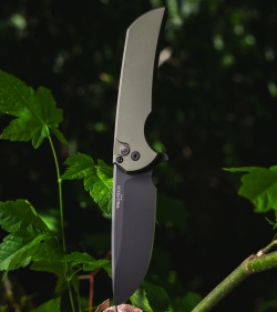 Pro-Tech Mordax Button Lock Knife Solid Green Aluminum (3.5" DLC MagnaCut)