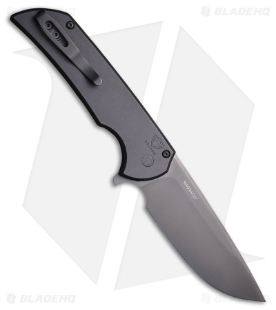 Pro-Tech Mordax Button Lock Knife Black Aluminum (3.5" DLC MagnaCut)