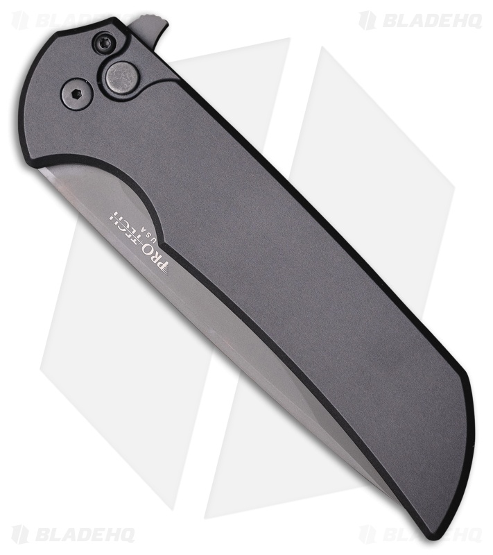 Pro-Tech Mordax Button Lock Knife Black Aluminum (3.5" DLC MagnaCut)