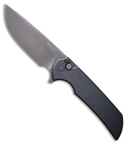 Pro-Tech Mordax Button Lock Knife Black Aluminum (3.5" DLC MagnaCut)