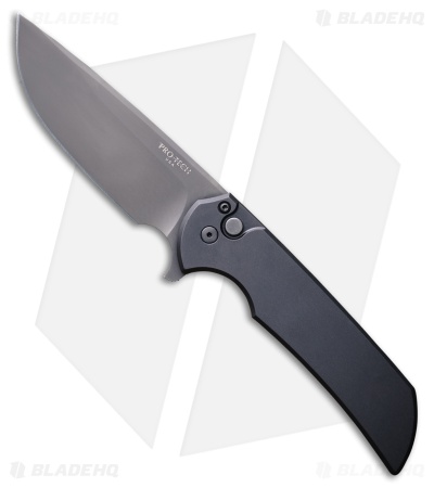 Pro-Tech Mordax Button Lock Knife Black Aluminum (3.5" DLC MagnaCut)
