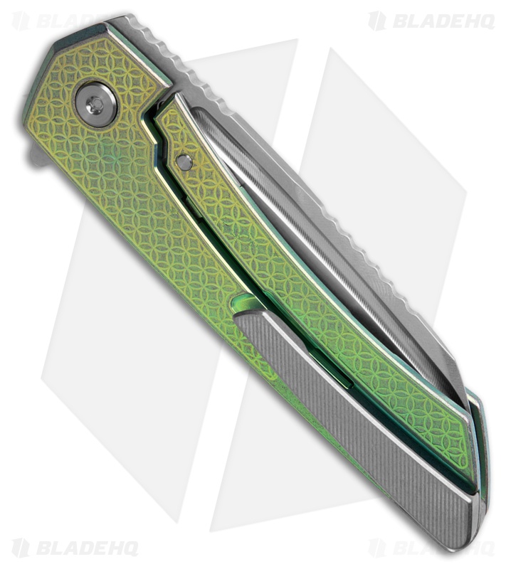 MachineWise Mojave Flipper Knife Green Mosaic Ti (3.50" SW S90V)