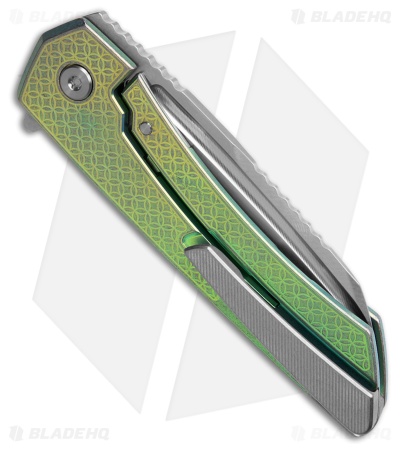 MachineWise Mojave Flipper Knife Green Mosaic Ti (3.50" SW S90V)