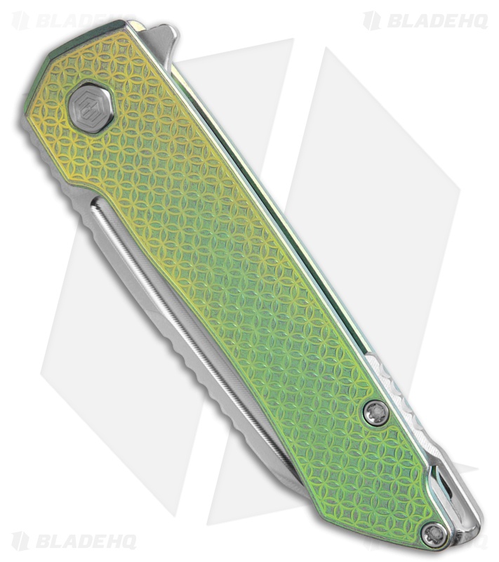 MachineWise Mojave Flipper Knife Green Mosaic Ti (3.50" SW S90V)