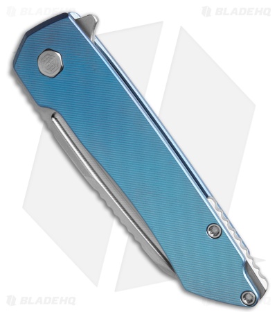 MachineWise Mojave Flipper Knife Ice Blue Fade Fine Step Ti (3.50" SW S90V)