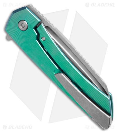 MachineWise Mojave Flipper Knife Sea Foam Green Center Out Ti (3.50" SW S90V)
