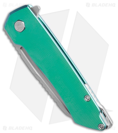 MachineWise Mojave Flipper Knife Sea Foam Green Center Out Ti (3.50" SW S90V)
