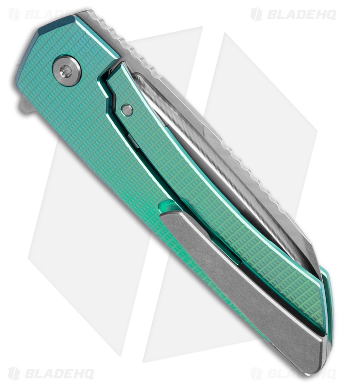 MachineWise Mojave Flipper Knife Sea Foam Green Grenade Ti (3.50" SW S90V)