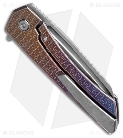 MachineWise Mojave Flipper Knife Titanium Rainbow Stars Ti (3.50" S90V)