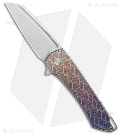 MachineWise Mojave Flipper Knife Titanium Rainbow Stars Ti (3.50" S90V)