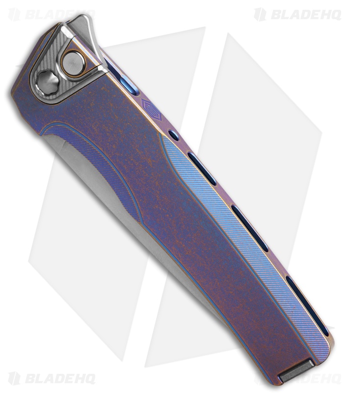 MachineWise Sonora Button Lock Knife Blurple Smooth Ti (3.38" SW S90V)