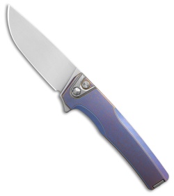 MachineWise Sonora Button Lock Knife Blurple Smooth Ti (3.38" SW S90V)