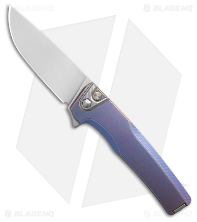 MachineWise Sonora Button Lock Knife Blurple Smooth Ti (3.38" SW S90V)