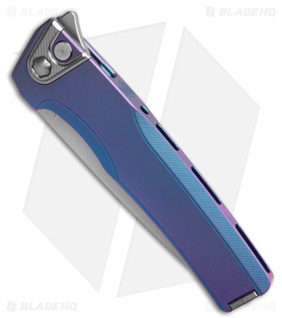 MachineWise Sonora Button Lock Knife Blurple Smooth Ti (3.38" SW S90V)
