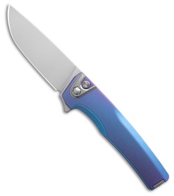 MachineWise Sonora Button Lock Knife Blurple Smooth Ti (3.38" SW S90V)
