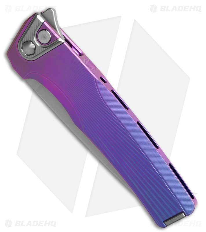MachineWise Sonora Button Lock Knife Blurple Sunray Ti (3.38" SW S90V)