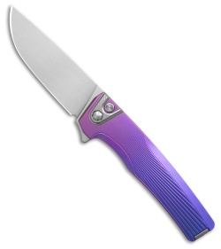 MachineWise Sonora Button Lock Knife Blurple Sunray Ti (3.38" SW S90V)