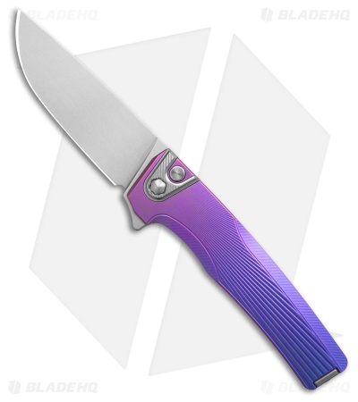 MachineWise Sonora Button Lock Knife Blurple Sunray Ti (3.38" SW S90V)