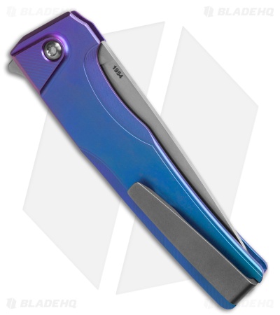 MachineWise Sonora Button Lock Knife Midnight Fade Smooth Ti (3.4" SW S90V)