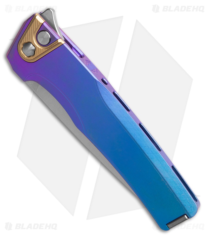 MachineWise Sonora Button Lock Knife Midnight Fade Smooth Ti (3.4" SW S90V)