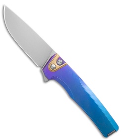 MachineWise Sonora Button Lock Knife Midnight Fade Smooth Ti (3.4" SW S90V)