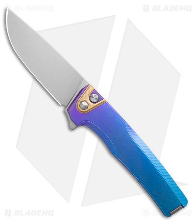 MachineWise Sonora Button Lock Knife Midnight Fade Smooth Ti (3.4" SW S90V)
