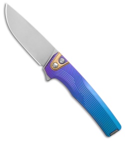 MachineWise Sonora Button Lock Knife Midnight Fade Streamline Ti (3.4" SW S90V)
