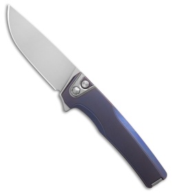 MachineWise Sonora Button Lock Knife Navy Smooth Ti (3.38" SW S90V)