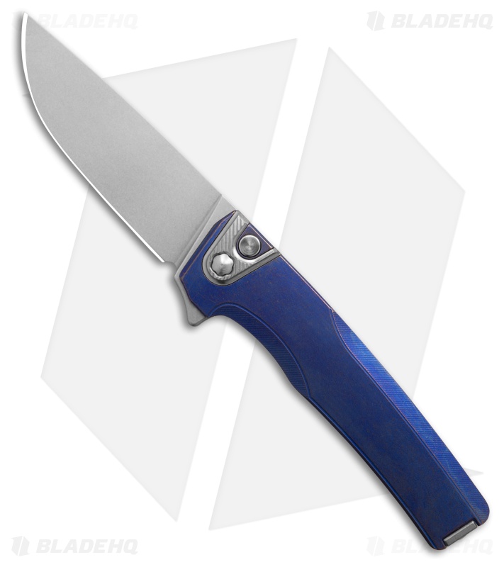 MachineWise Sonora Button Lock Knife Purple Smooth Ti (3.38" SW S90V)